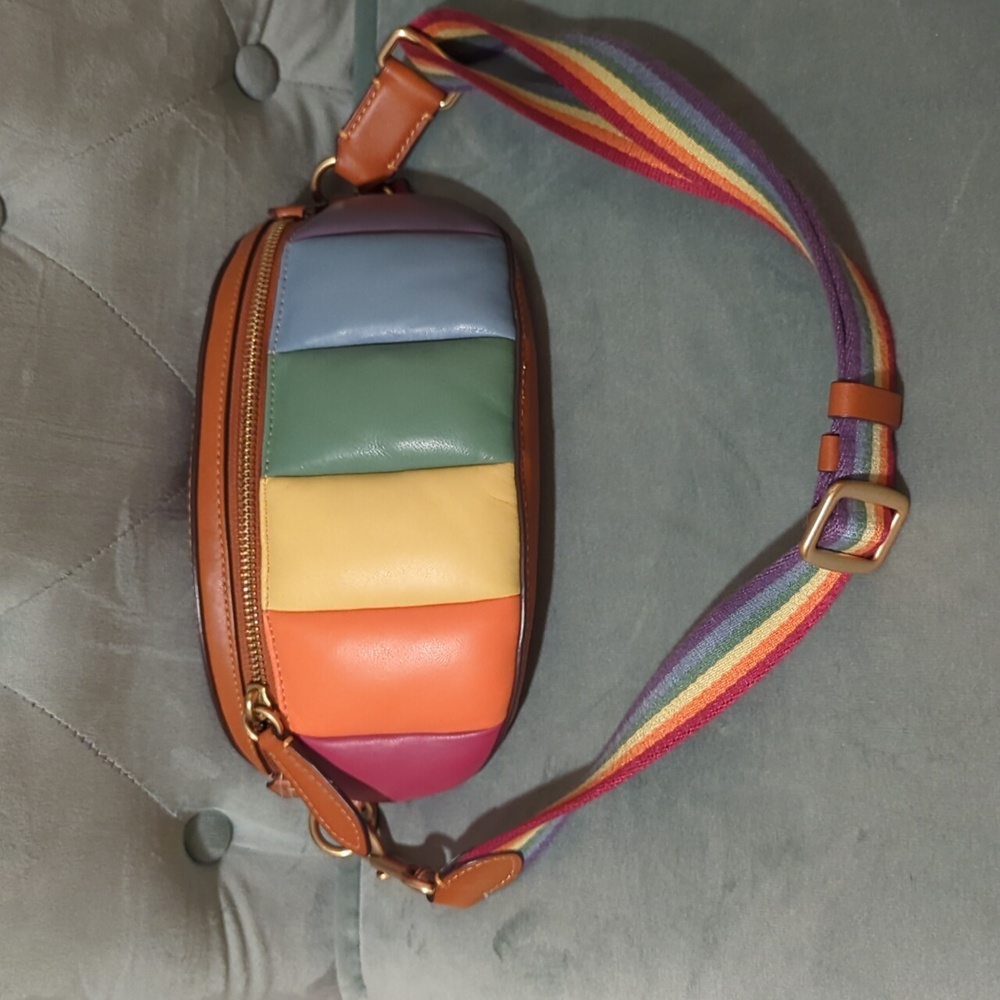 Coach Rainbow Leather Fanny Pack
